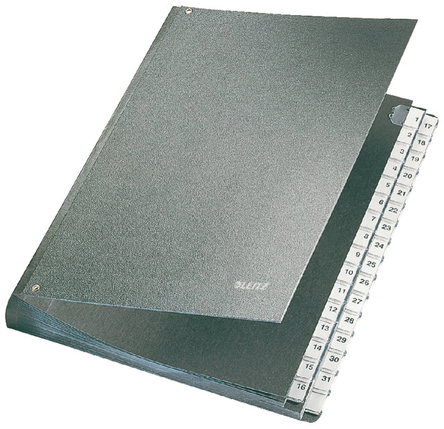 Term Ordner Leitz 1-31 270x354x345mm Hardboard Black Schwarz