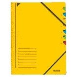 Leitz - Sortiermappe 7 Register Karton gelb | 5 Stück
