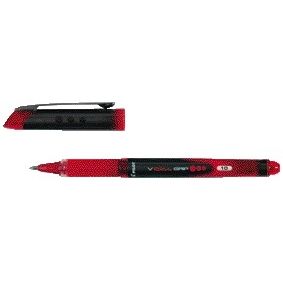 Pilot - Tintenroller V-Ball Griff breit rot | 12 Stück