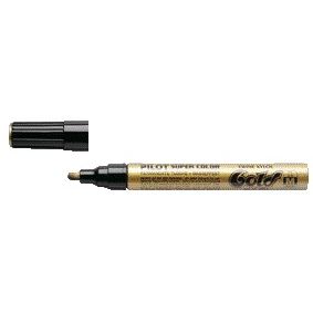 Pilot - Filzstift Super Color Lackmarker mittelgold
