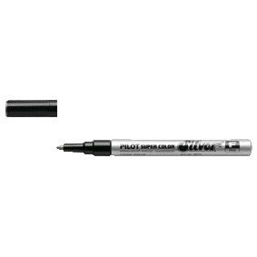 Pilot - Filzstift Super Color Lackmarker Feinsilber | 12 Stück