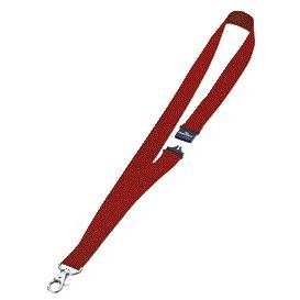 Langlebig – Textilschnur 8137 mit Karabiner rot | 10 Stück