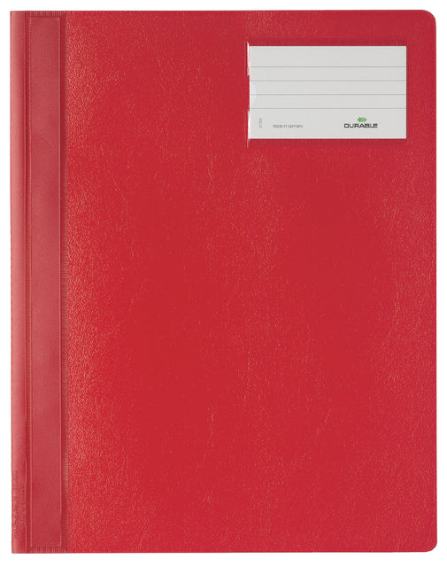 Fastright Langlebiger A4 PVC -Etikettfenster Rot | 25 Stücke