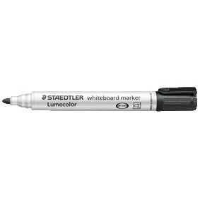 Staedtler - Whiteboardmarker Lumocolor 351 rund schwarz 2mm | 10 Stück