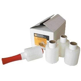 CleverPack - Verpackungsfolie 10cmx250m 20mu mit Spender transparent, Packung mit 6 Rollen