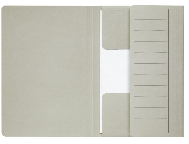Dateiordner Secolor Mammoth Folio 3 Ventile 270gr Grau