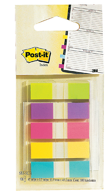 INDEXTABS 3M POS-IT 6835 11.9x43.1mm Assorti