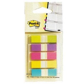 Post-it – Registerblätter 6835 11,9 x 43,1 mm, sortiert mit 100 Registern