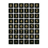 HERMA - Etikett 4131 13x13mm Zahlen 0-9 schwarz auf Gold
