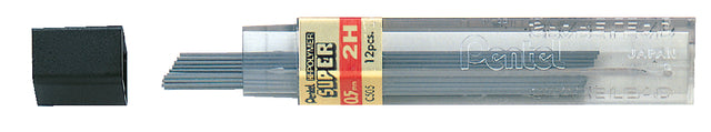 Bleistiftstift Pentel 0,5 mm schwarz pro Röhre 2H | 12 Stücke