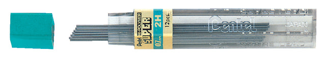 Bleistiftstift Pentel 0,7 mm schwarz pro Röhre 2H | 12 Stücke