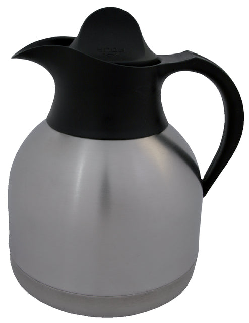 Kaffee kann 1 Liter Edelstahlschwarzkappe | 1 Stück