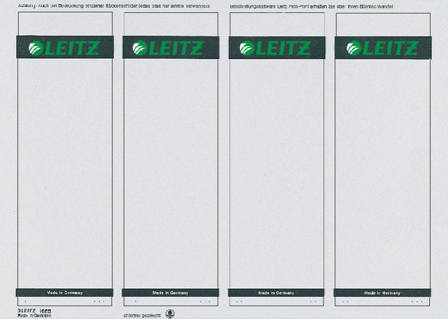 Back Label Leitz breit/kurz 62x192mm selbstadhäsiv Weiß