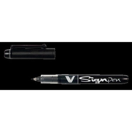 Pilot - Fineliner V Signpen fein schwarz | 12 Stück