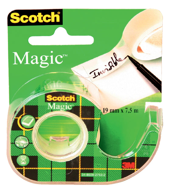 Klebeband Scotch Magic 810 19mmx7,5m unsichtbar + Abroller | 12 Stücke