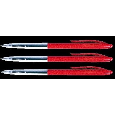 Quantore - Kugelschreiber Druckknopf rot mittel