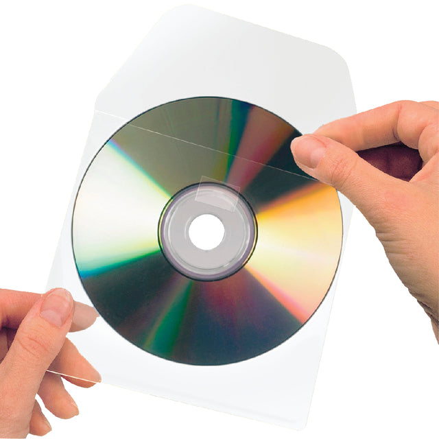 CD/DVD -Hoes 3L 127x127mm mit Ventil -Selbstadhäsion transparent | 10 Stück