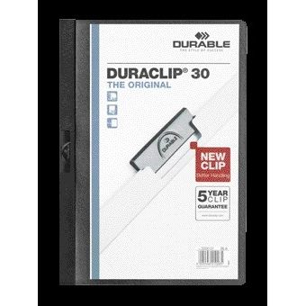 Langlebig - Klemmmappe Duraclip A4 3mm 30 Blatt schwarz