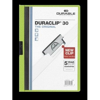 Langlebig - Klemmmappe Duraclip A4 3mm 30 Blatt grün