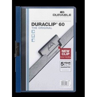 Langlebig - Klemmmappe Duraclip A4 6mm 60 Blatt dunkelblau