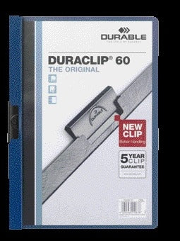 Langlebig - Klemmmappe Duraclip A4 6mm 60 Blatt dunkelblau | 25 Stück