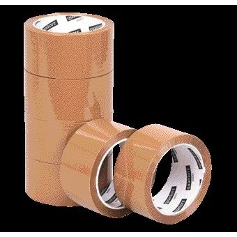 Quantore - Verpackung 50mmx60m PP braun 6 Rollen | 6 Stück