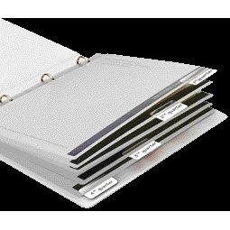 Quantore - Registerblätter Djois 12x40mm selbstklebend permanent weiß 48 Stück