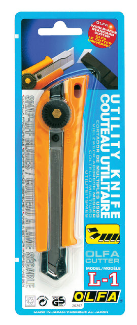 Schneiden Sie OLFA L1 Yellow 18mm mit Metallhalter