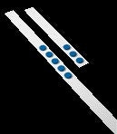Dahle - Wandrahmen 100 cm mit 5 blauen Magneten von 32 mm