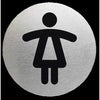 Langlebig - Hinweisschild Piktogramm 4904 WC Damen rund 83mm | 5 Stück