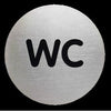 Langlebig - Hinweisschild Piktogramm 4907 Toilette rund 83mm | 5 Stück