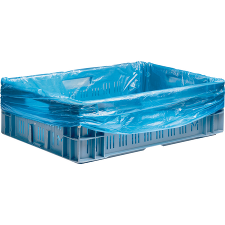 Top Qualität - Tasche | Kistentasche | HDPE | 60/ 21x80cm | 10my | blau | 1000 Stück