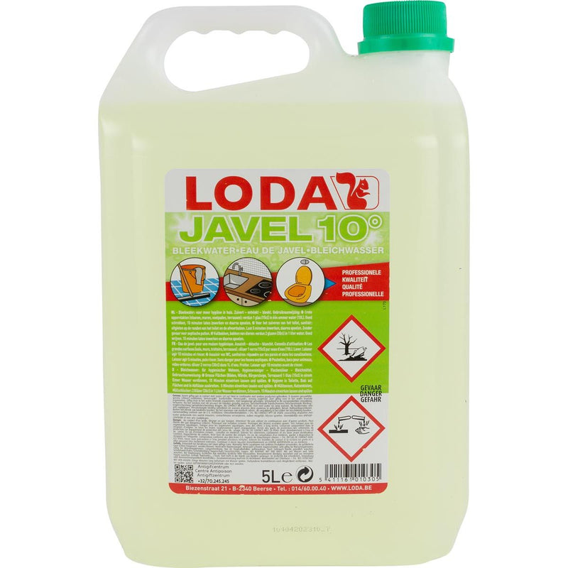 Loda - Javel 10° Bleichmittel, grün, 5 l Flasche