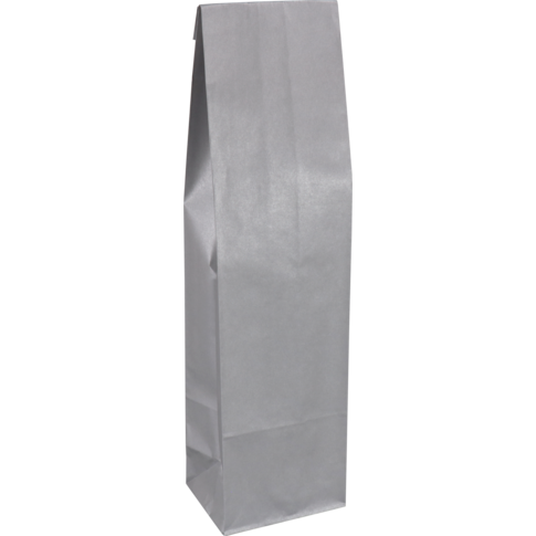 Weinflaschenbeutel 1 Flasche 10x8x40cm Kraft 50 Stück Silber
