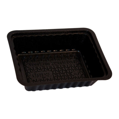 Behälter Kunststoff rechteckig - Tablett PS A7 122x95x33mm schwarz 250 Stück