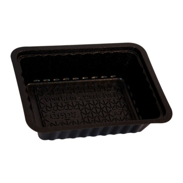 Behälter Kunststoff rechteckig - Tablett PS A7 122x95x33mm schwarz 250 Stück