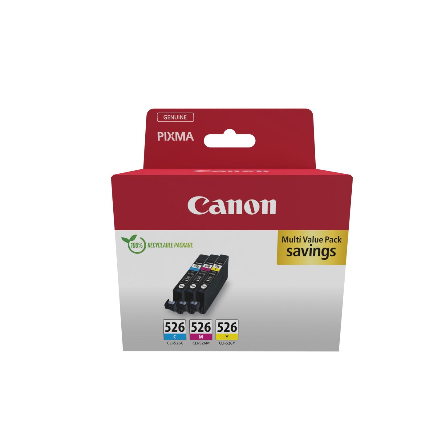 Canon - Tintenpatrone CLI-526, 3 x 9 ml, OEM 4540B019, 3 Farben