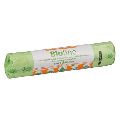 Klika - Bioabfallbeutel hellgrün 62 x 80 cm 18 Mikron 60 Liter kompostierbar | 5 Stück