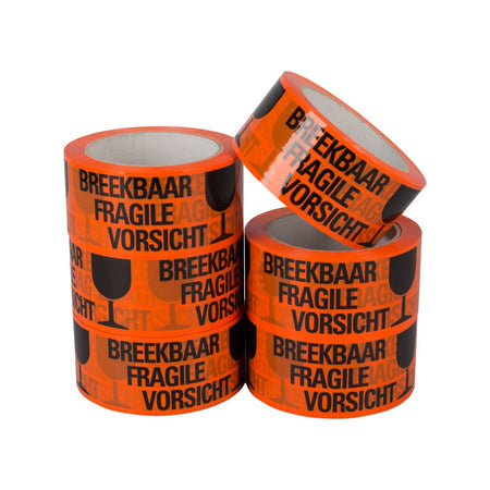 Klika – PP-Acryl und geräuscharm „fragile fragile view“ 32 Mikron 50 mm x 66 Meter | 6 Stück