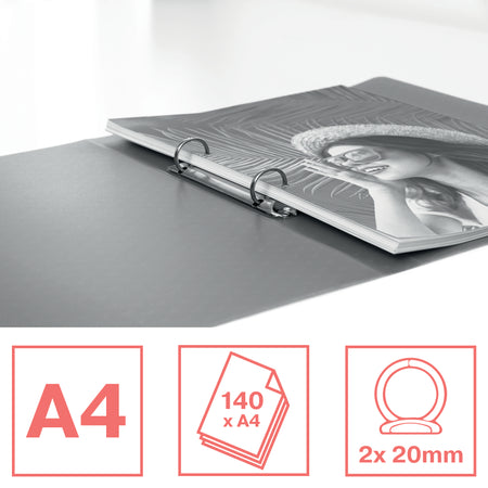 Esselte - Colour'Breeze Ringordner, 2 Ringe, PP, ft A4, mit flexiblem Einband, sortiert
