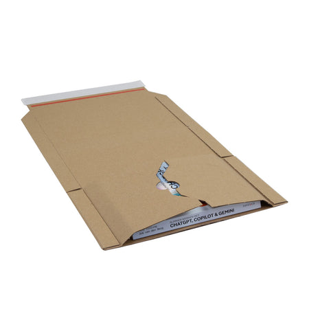 Klika - Buchverpackung 302 x 215 x 0-72 mm (A4) braun | 25 Stück