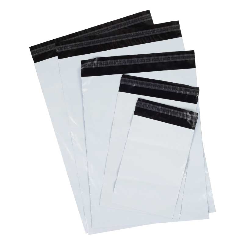 Klika - Coex-Versandtaschen weiß/schwarz 305 x 405 + 50 mm 65 Mikron