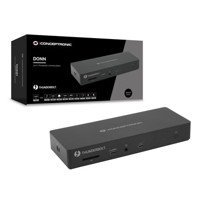 CONCEPTRONIC -   DONN30B laptop dock poortreplicator Bedraad Thunderbolt 4 Zwart