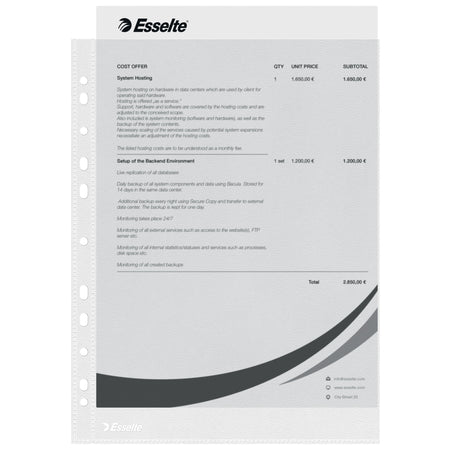 Esselte - Showtasche 16690 Economy A4 PP 0,03mm
