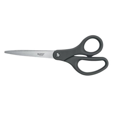 Leitz - Schere, Fußlänge 20,5 cm, rechts und links, scharfe Spitze, Titan, grau, Blister à 1 Stück