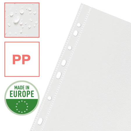 Esselte - Colour'Breeze perforierte Ausstellungstasche, ft A4, 43 Mikron, genarbt, Packung mit 25 Stück