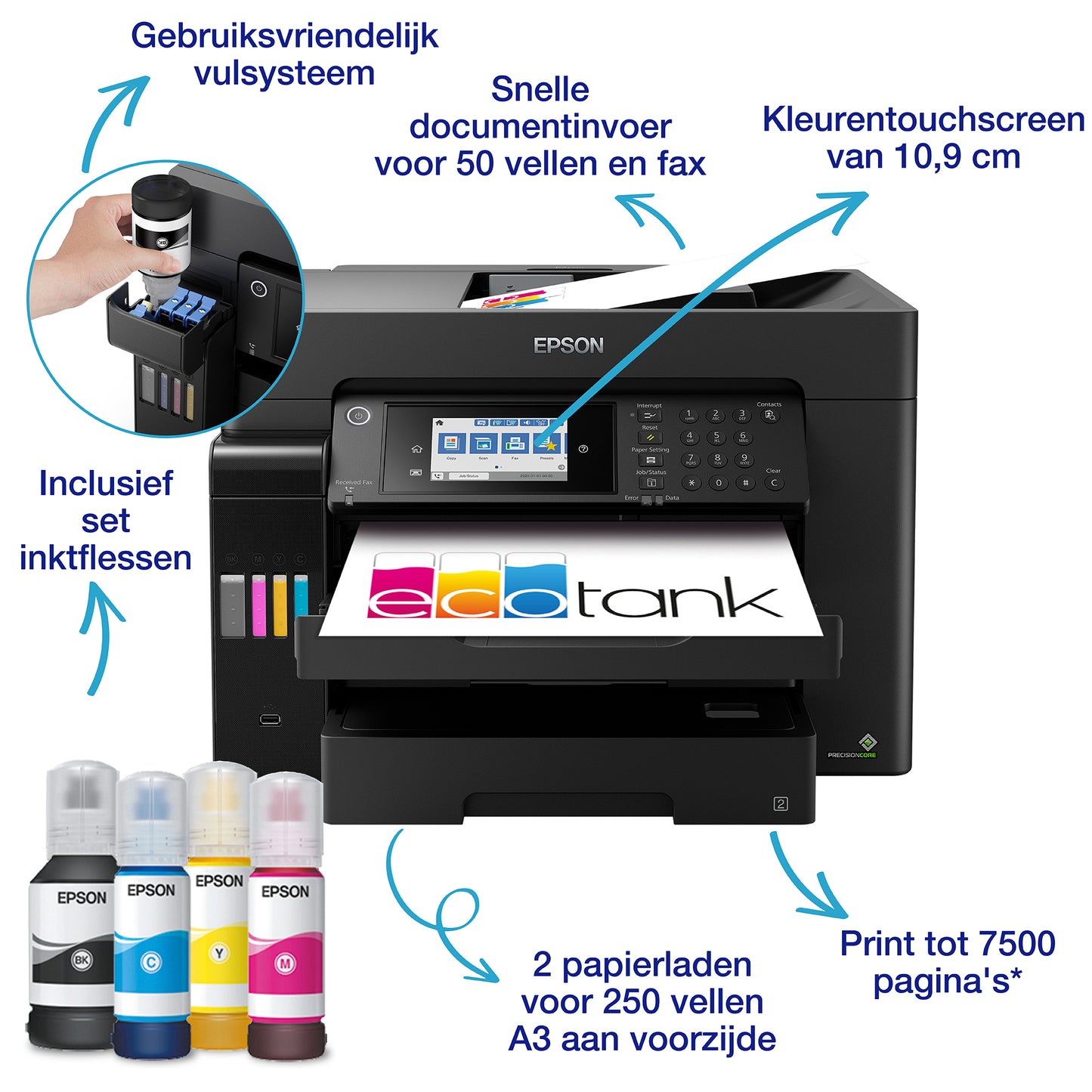 Epson -  EcoTank ET-16655 Inkjet A3 4800 x 1200 DPI 32 ppm Wifi