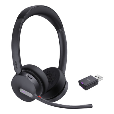 YEALINK -   WH64 Hybrid Dual Teams Headset Draadloos Hoofdband Kantoor/callcenter Micro-USB Bluetooth Zwart