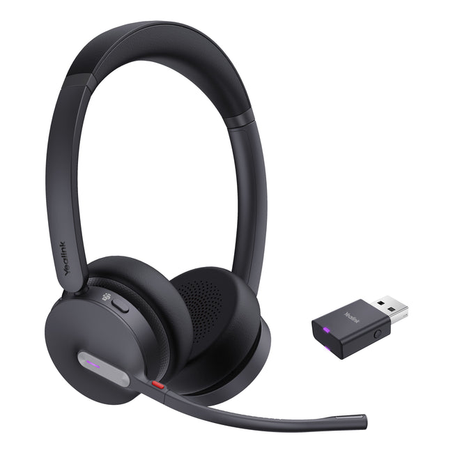 YEALINK -   WH64 Hybrid Dual Teams Headset Draadloos Hoofdband Kantoor/callcenter Micro-USB Bluetooth Zwart