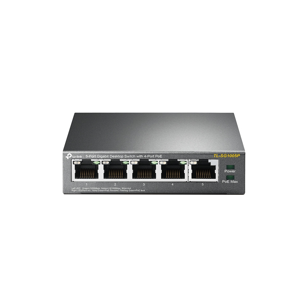 TP-Link -   TL-SG1005P Unmanaged Gigabit Ethernet (10/100/1000) Power over Ethernet (PoE) Zwart
